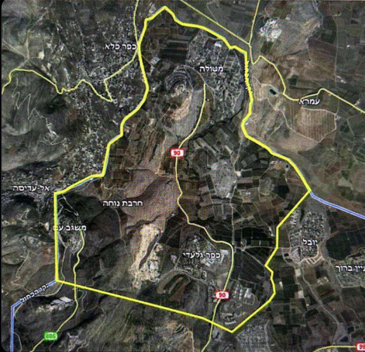 Lübnan sınırındaki Metula, Misgav Am ve Kfar Giladi bölgesi (Görsel: X)