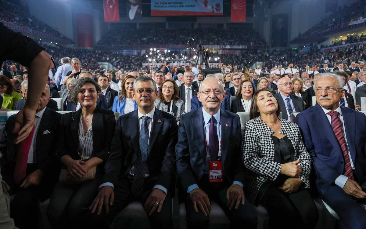 CHP'nin 38. Kurultayında Ankara Spor Salonu'ndan bir kare. (Fotoğraf: CHP)