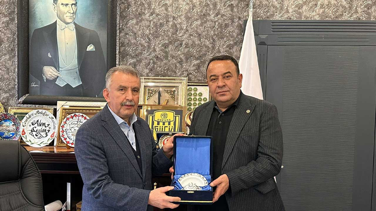 Çamlıdere Belediye Başkanı Adem Ceylan, Ankara Milletvekili Adnan Beker'i ağırladı