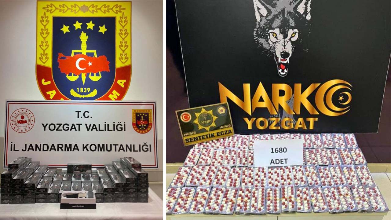 Yozgat’ta uyuşturucu ve kaçak saat operasyonu
