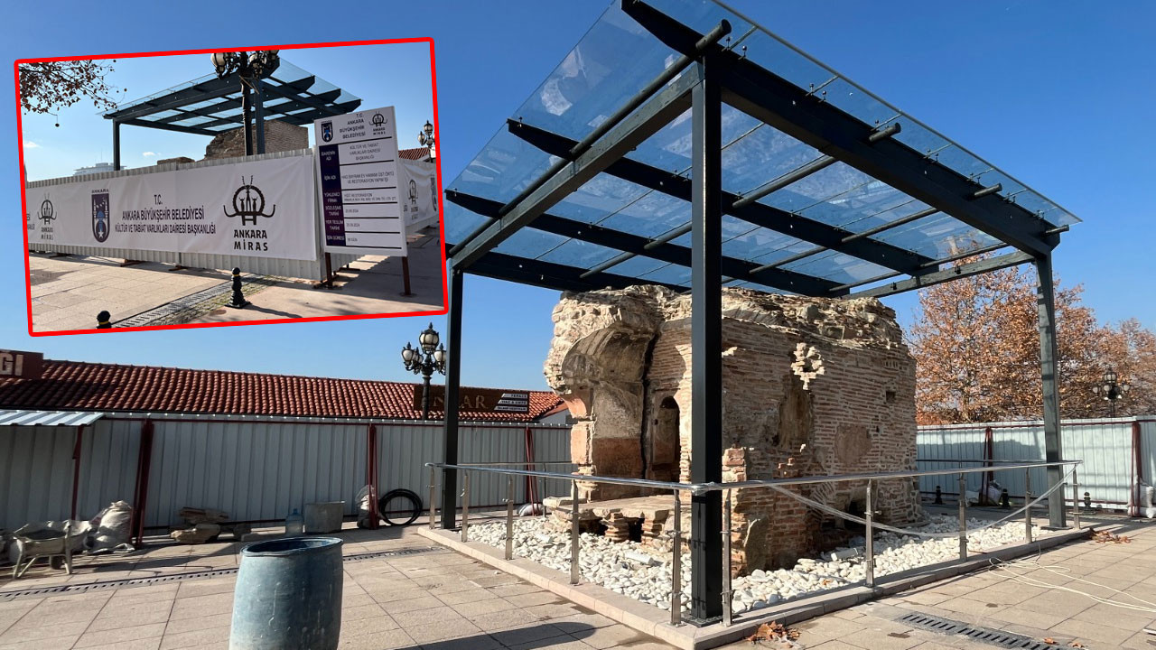 Ankara'nın tarihi mirası korunuyor: Hacı Bayram Ev Hamamı restorasyona alındı