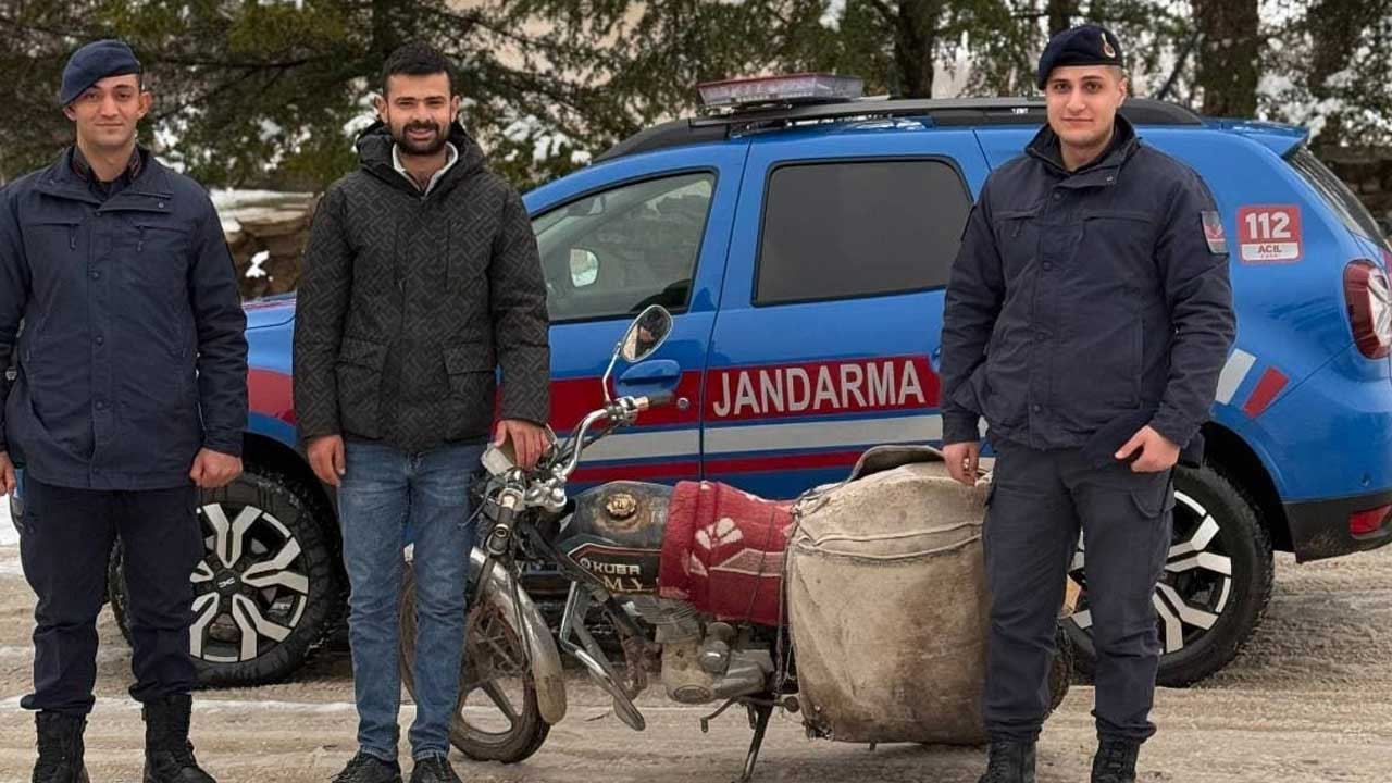 Kırşehir'de çalınan motosiklet jandarma tarafından bulundu