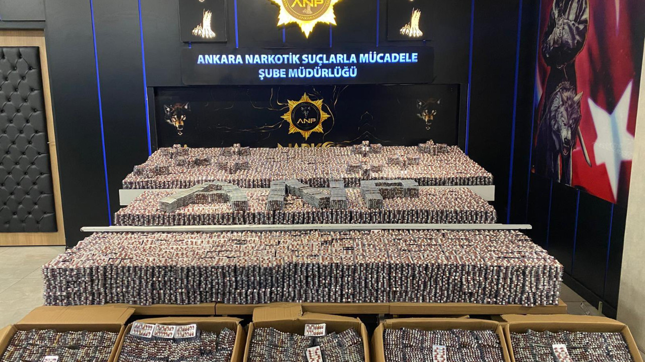 Kahramankazan'da büyük operasyon: 266 bin sentetik ecza hapı ele geçirildi