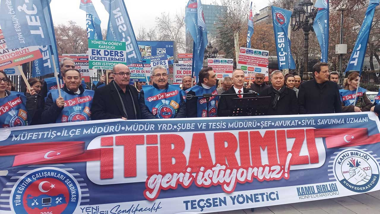 TEÇ-SEN’den Ankara'da MEB’e çağrı: “Haklarımızı ve itibarımızı geri istiyoruz!”