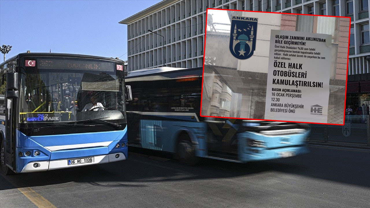 Ankara'da ulaşım tartışması: Özel halk otobüsleri kamulaştırılsın talebi