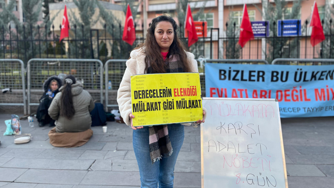 Mülakat mağduru öğretmenler Ankara'da zor şartlara rağmen haklarının peşinde