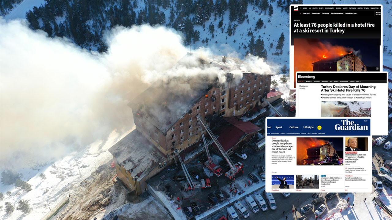 Dünya basını Bolu otel yangınını manşetlere taşıdı: ''Çocuğumu atacağım ya da yanacak!''