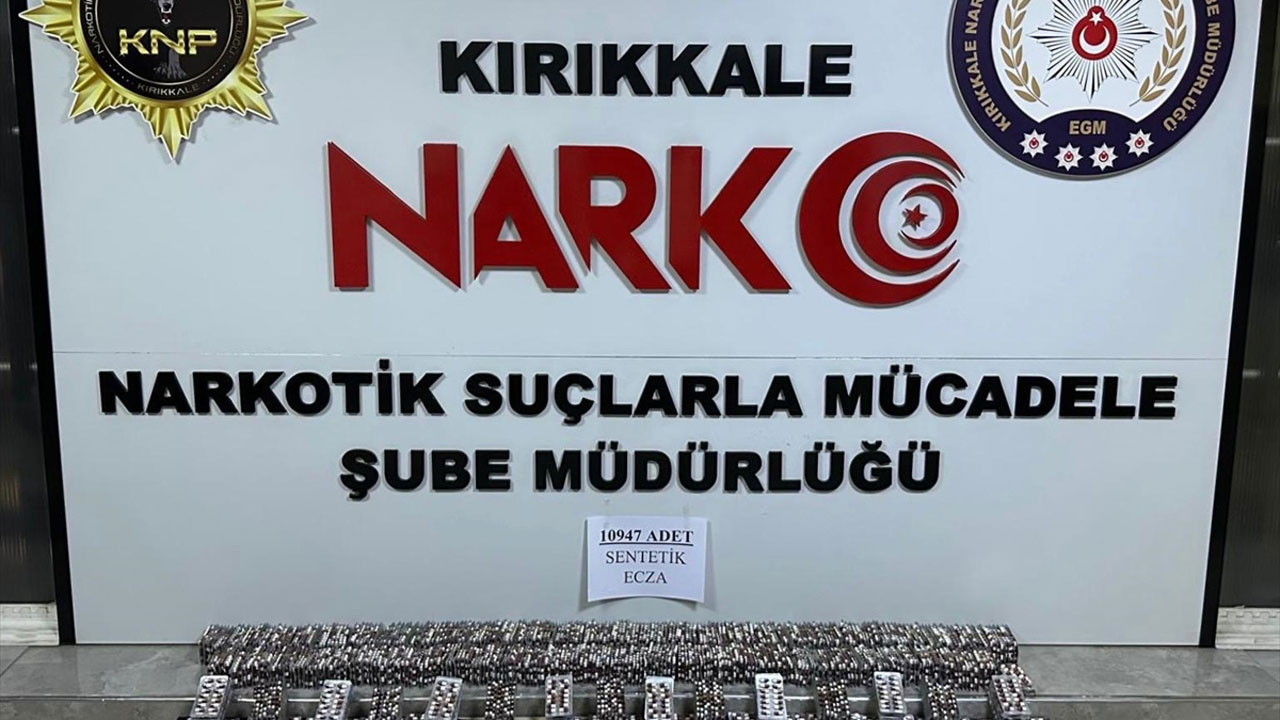 Kırıkkale'de uyuşturucu operasyonu: 10 bin 947 sentetik hap ele geçirildi