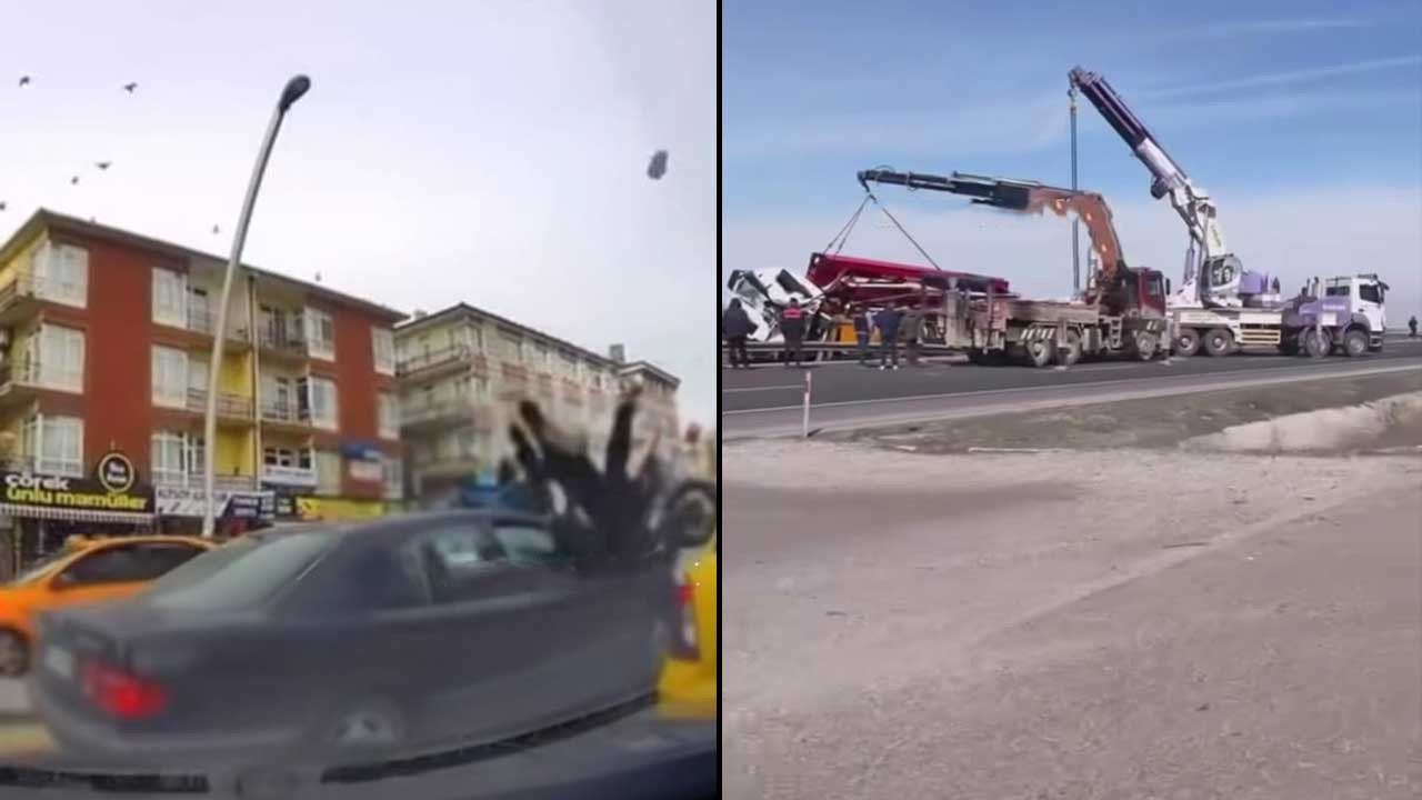 Ankara'da korkunç trafik kazaları: Polatlı'da TIR ve araç devrildi, Keçiören'de polisten kaçan motorlu karşı şeride uçtu