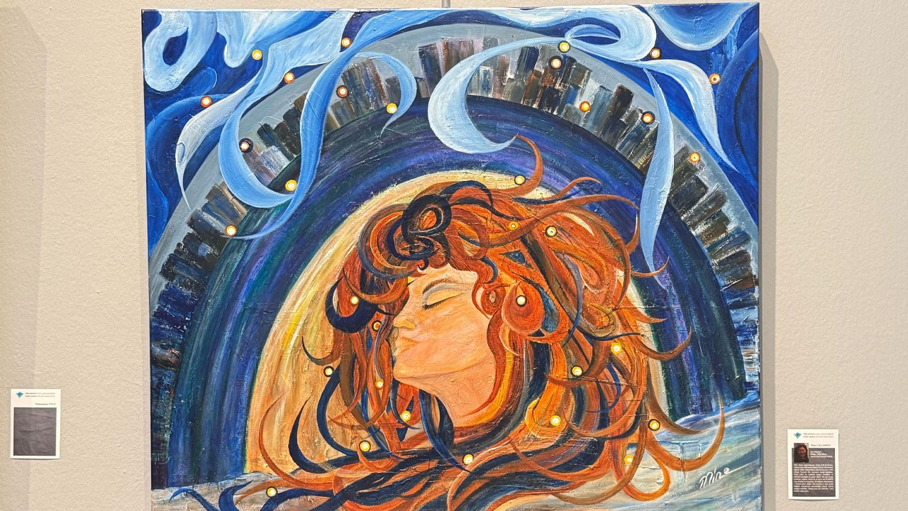 Ressam Mine Çallıoğlu, "Denge" eserini Yeniankara'ya anlattı