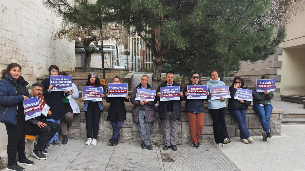 Hacettepe Üniversitesi çalışanlarından "öğle arası" eylemi