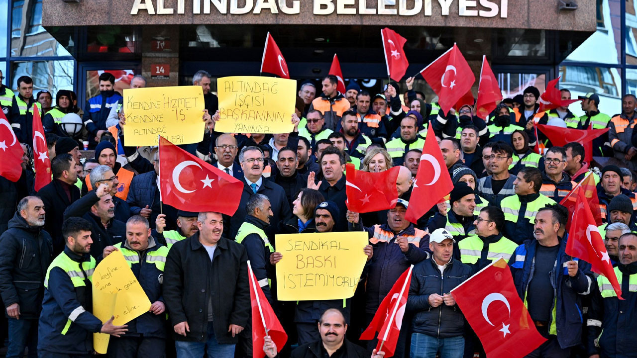 Altındağ Belediyesinde bir tarafta eylem bir tarafta destek! İşçiler ikiye bölündü, Başkan Tiryaki teşekkür etti