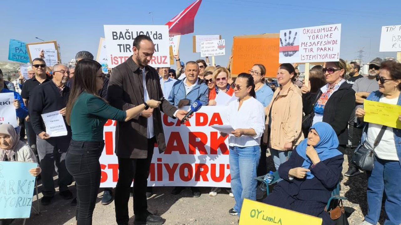 Bağlıca sakinlerinden TIR Parkı protestosu: “Yerleşim alanına değil, uygun alana yapılsın”