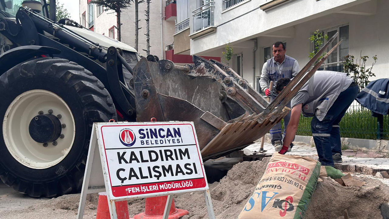 Sincan Plevne Mahallesi’ne görme engelliler için kılavuz yol