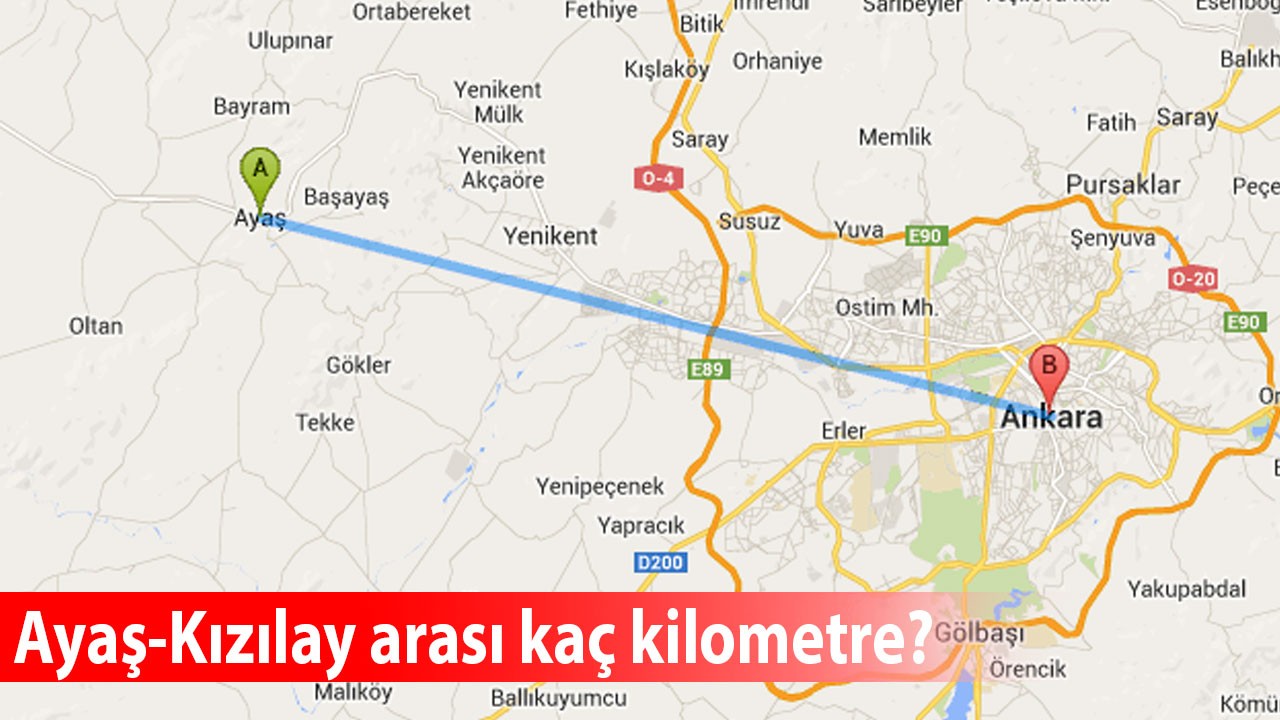 Ayaş-Kızılay arası kaç kilometre, ulaşım nasıl sağlanır, özel araçla ne kadar yakıt tüketir?