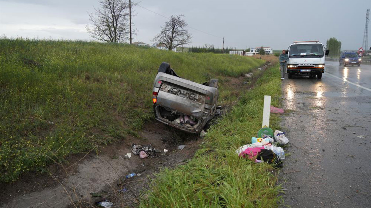 Kırıkkale’de yağmur kazayı beraberinde getirdi