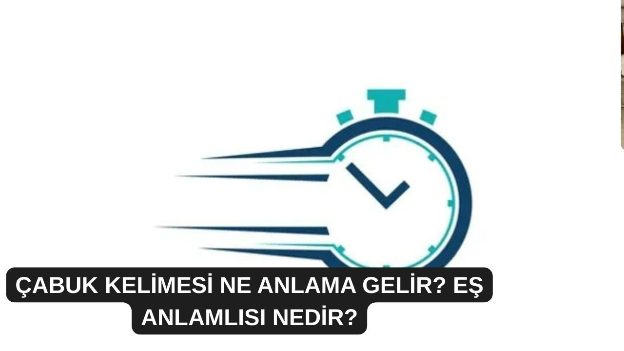 Çabuk kelimesi ne anlama gelir? Eş anlamlısı nedir?