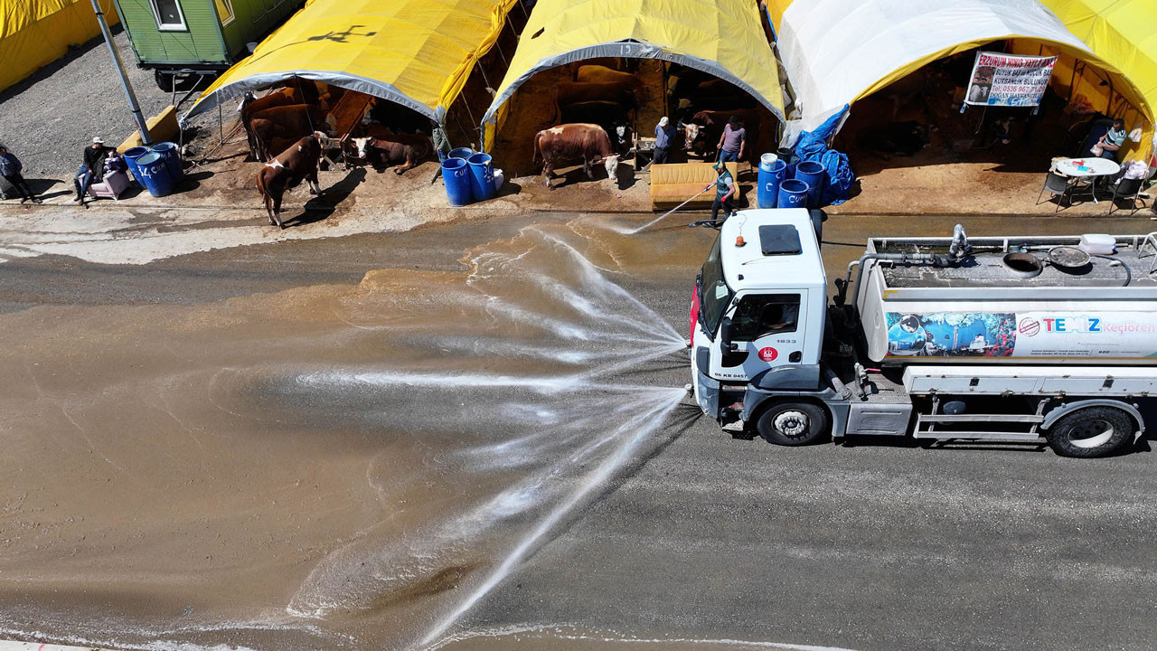 Keçiören'de temiz ve güvenli kurban pazarı kullanıma hazır