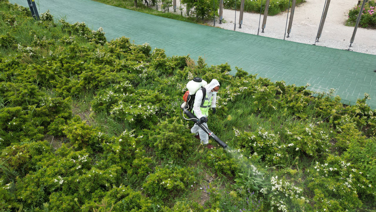 Altındağ’da yaz öncesi temizlik: Parklar ve bahçeler ilaçlandı