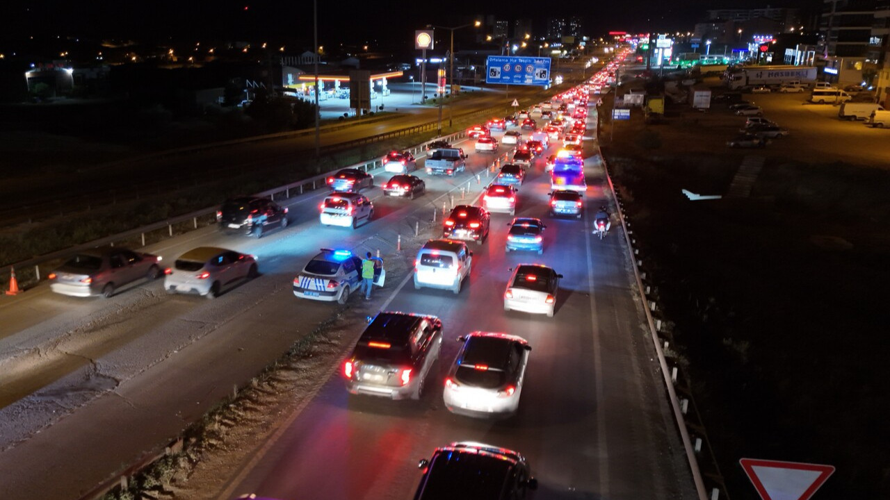 43 ilin geçiş güzergahı Kırıkkale'de trafik havadan görüntülendi