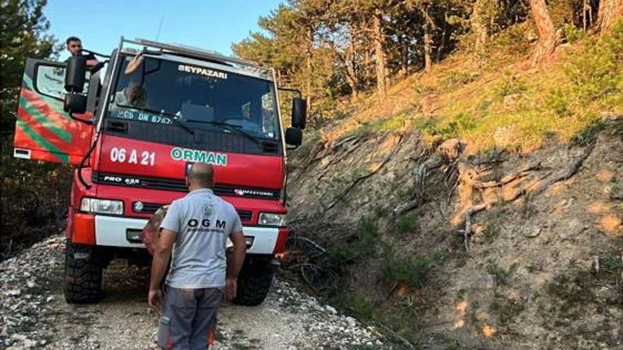 Beypazarı’nda orman yangını korkuttu! Ekipler ve vatandaşlar el ele verdi