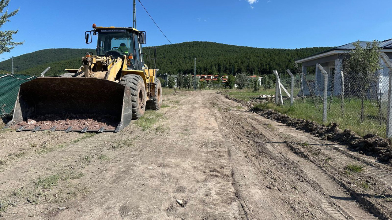Çamlıdere'de yeni imar yolu çalışmaları sürüyor