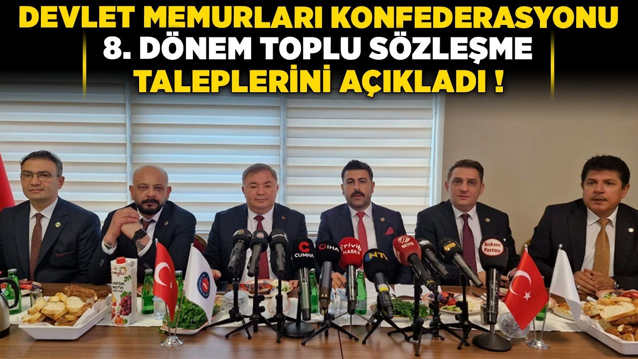 Devlet Memurları Konfederasyonu 8. Dönem Toplu Sözleşme taleplerini açıkladı
