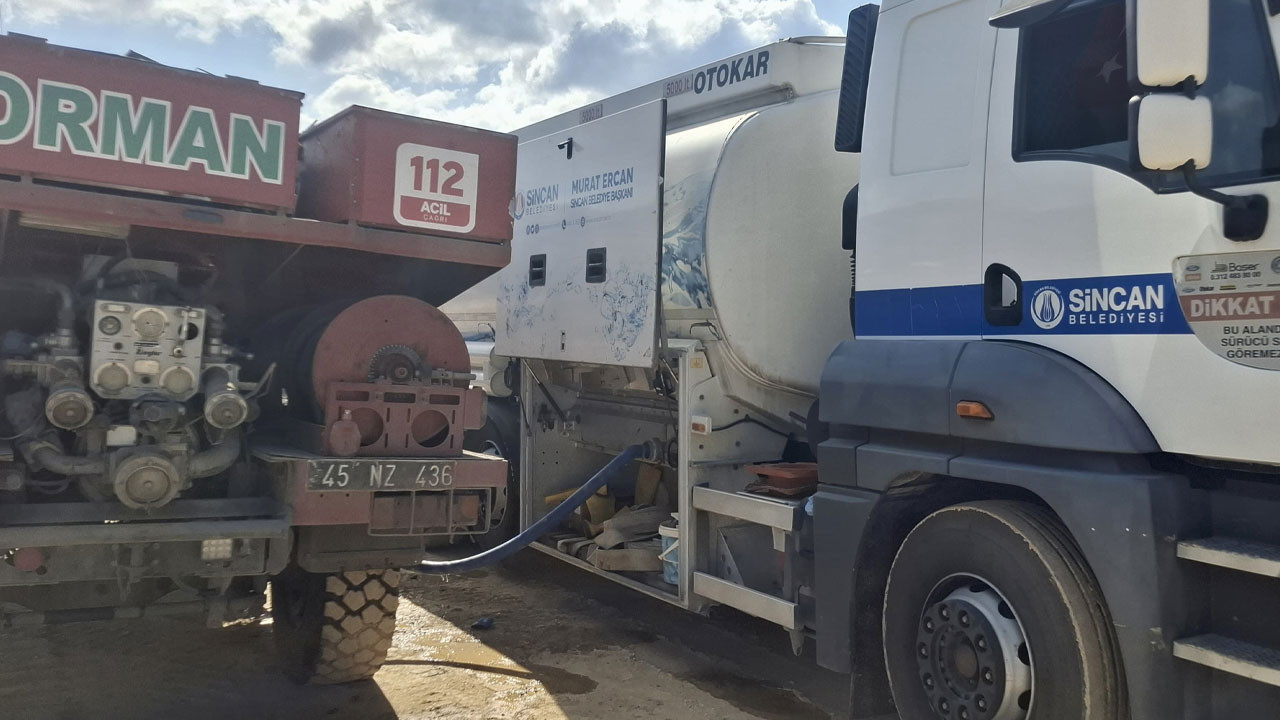 Sincan Belediyesinden Akhisar’daki orman yangınına destek