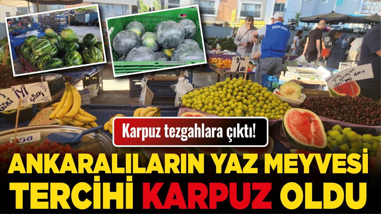 Karpuz tezgahlara çıktı! Ankaralıların yaz meyvesi tercihi karpuz oldu!