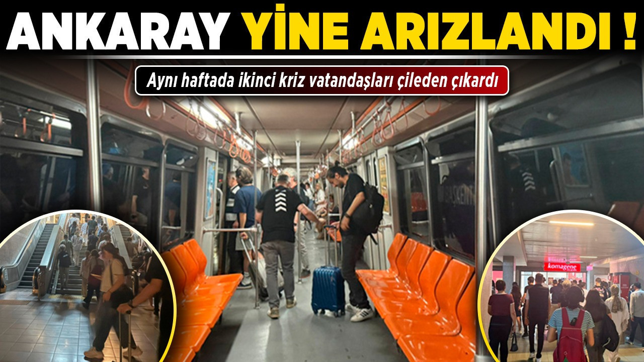 Ankaray yine arızalandı! Aynı haftada ikinci kriz vatandaşları çileden çıkardı
