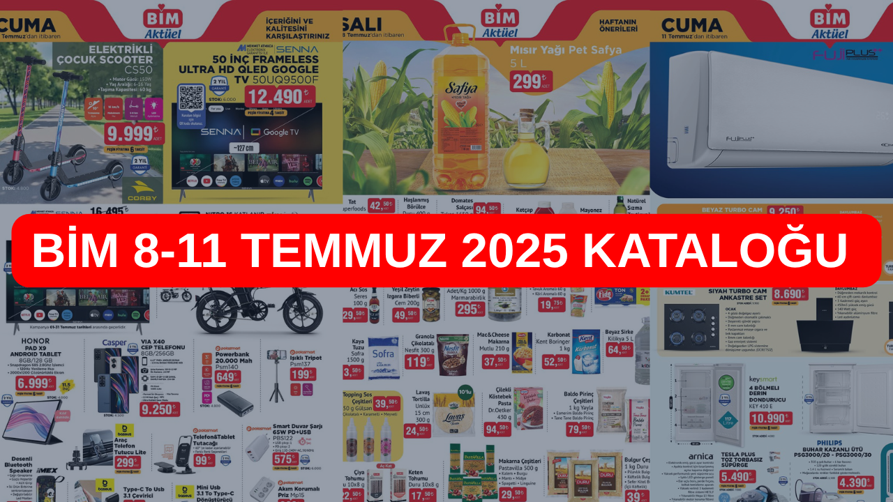 BİM Market 8 ve 11 Temmuz aktüel kataloğu: Klima, teknoloji, oyuncak ve daha fazlası