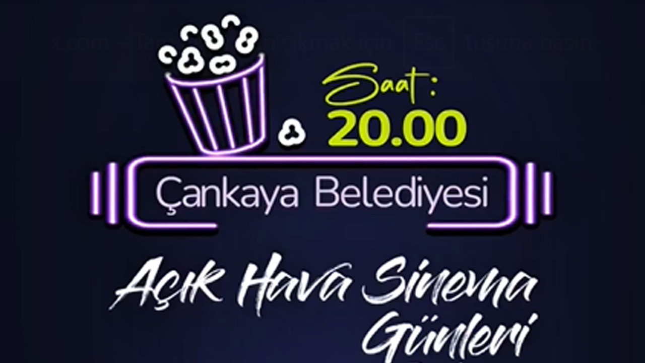 Çankaya’da yaz geceleri sinema keyfiyle şenleniyor!