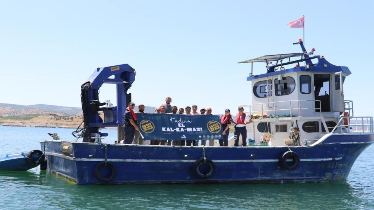 Jandarma, Çekerek Barajı'nda farkındalık mesajı verdi