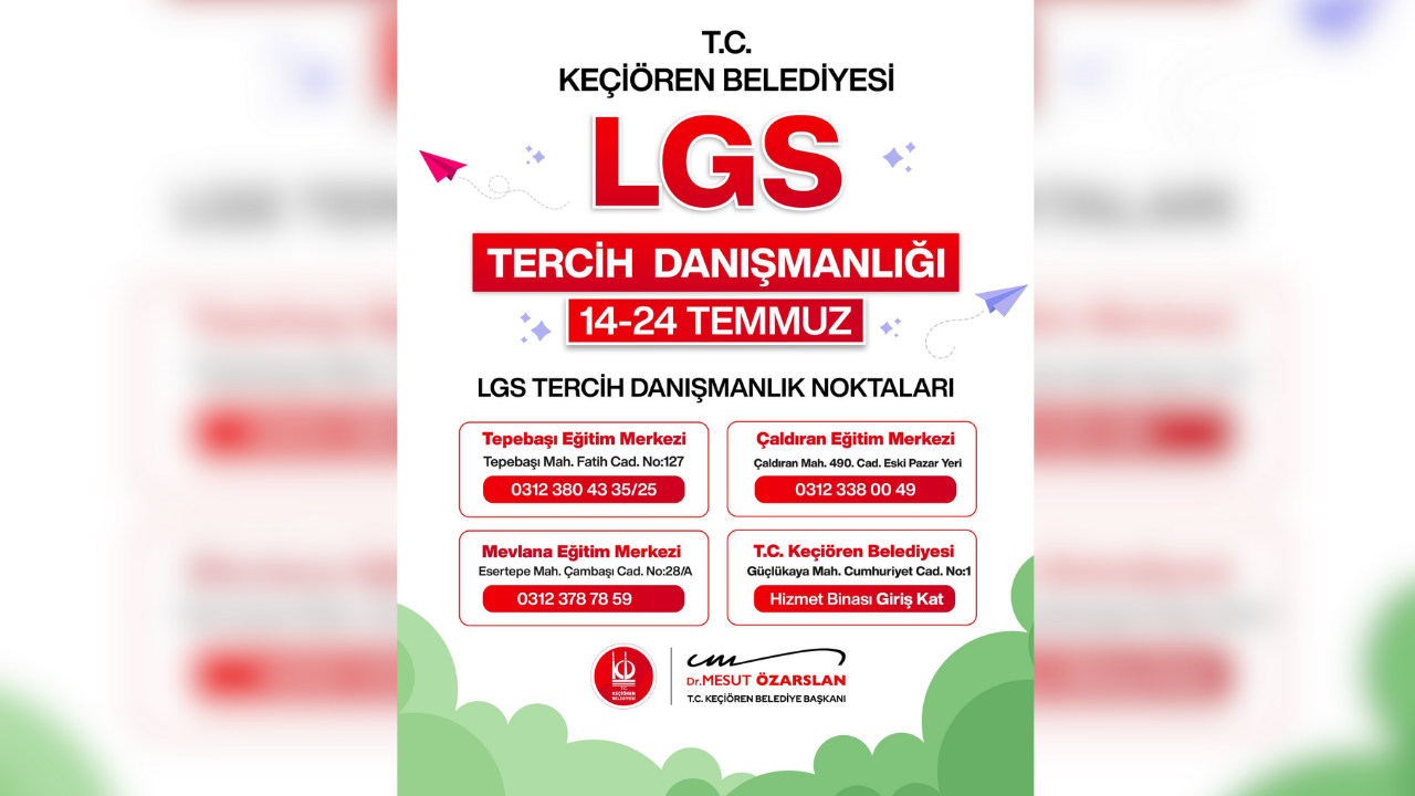 Keçiören’de LGS tercih desteği başladı