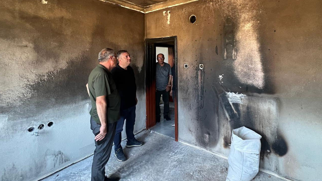 Başkan Demirbaş’tan yangın mağduru aileye ziyaret