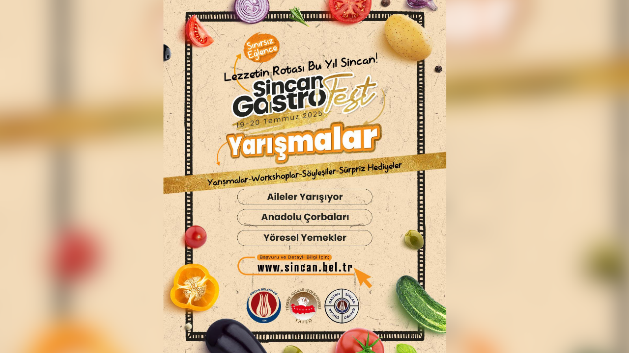 Sincan Gastro Fest başlıyor: Lezzet ve yarışma dolu iki gün