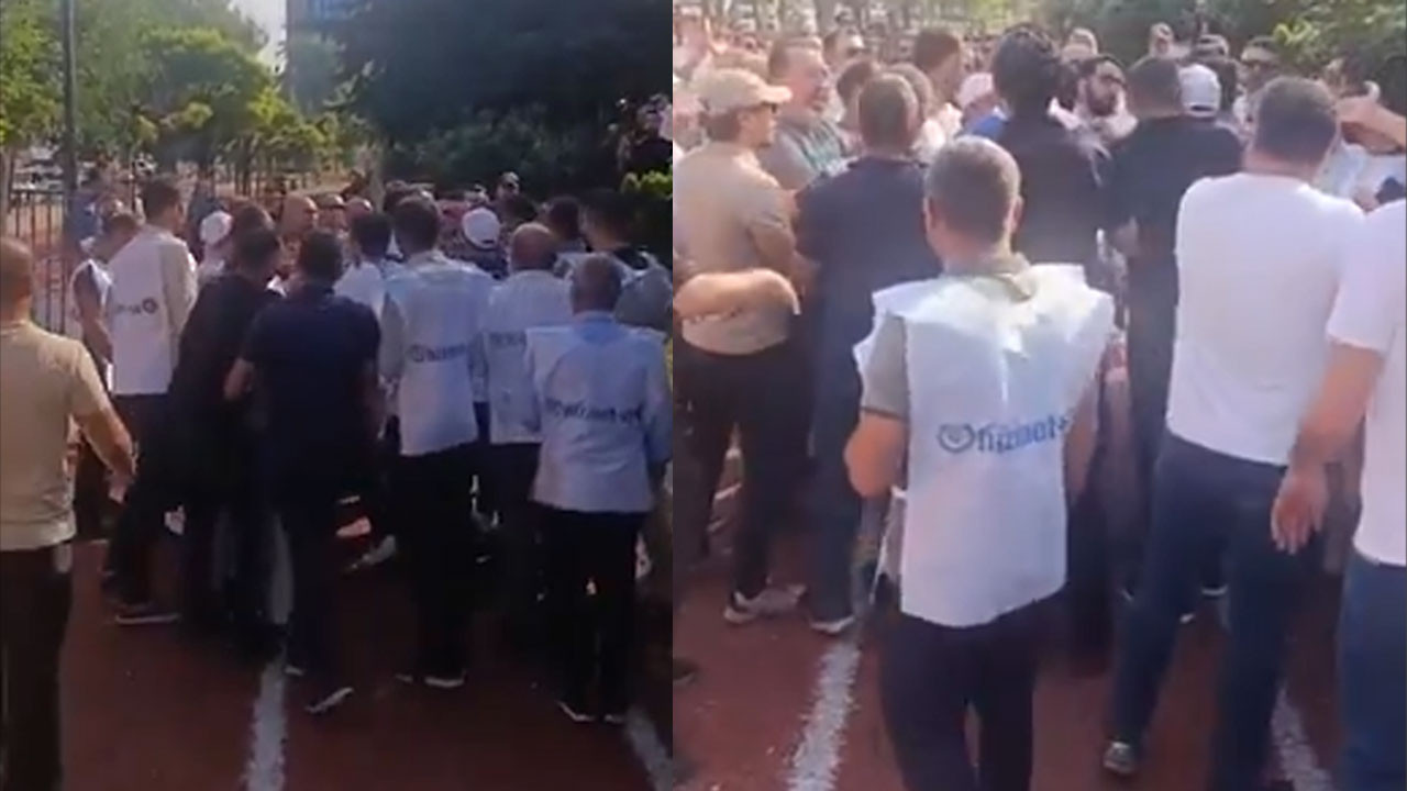 Altındağ'da işten çıkarılan işçilerle polis arasında gerginlik iddiası