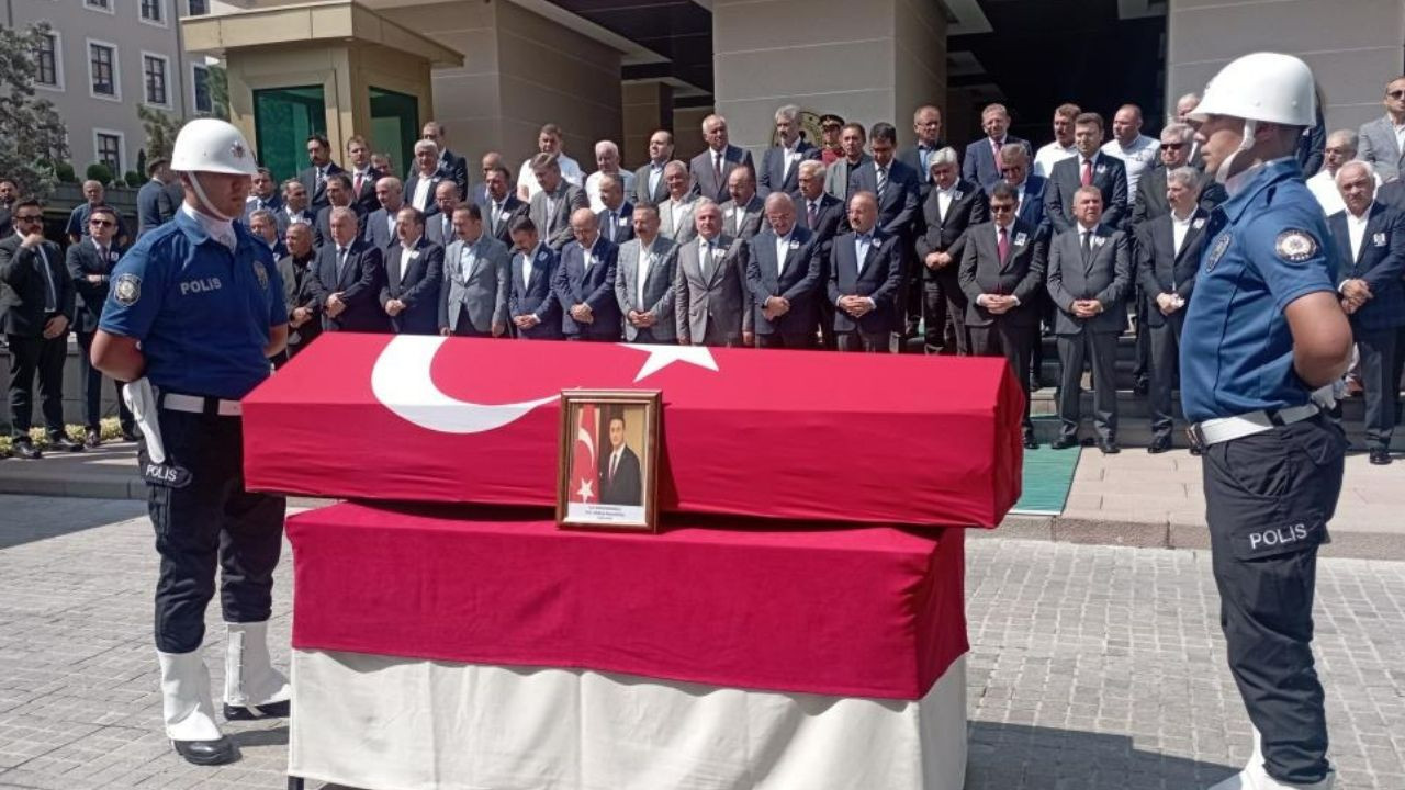 Eski Şereflikoçhisar Kaymakamı Karaömeroğlu için İçişleri Bakanlığında cenaze tören düzenlendi