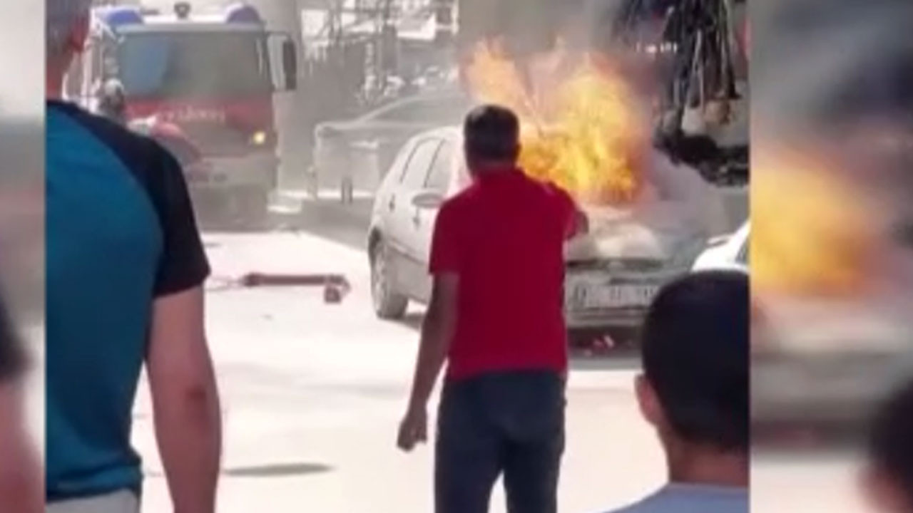 Çankaya’da park halindeki araç alev aldı! Yangın paniğe neden oldu!