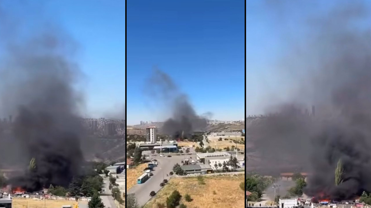 Mamak Ege Mahallesi'nde korkutan gecekondu yangını