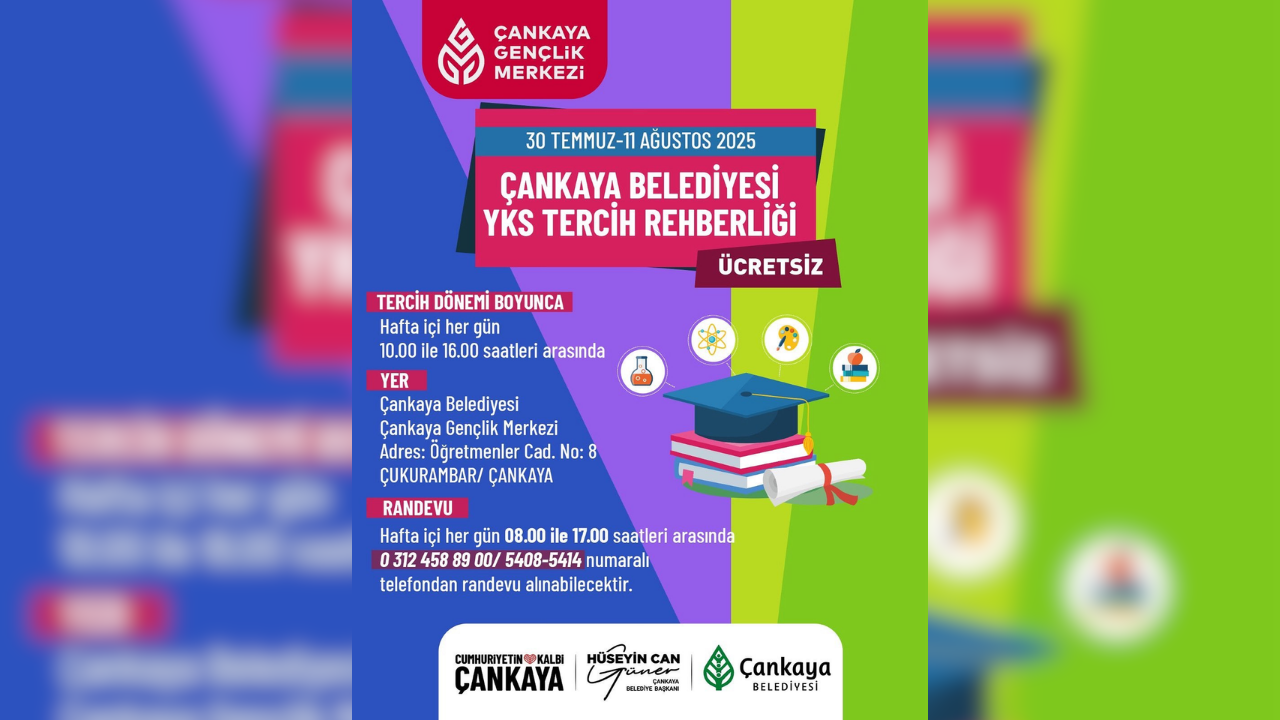 Çankaya Belediyesinden üniversite adaylarına ücretsiz tercih danışmanlığı desteği