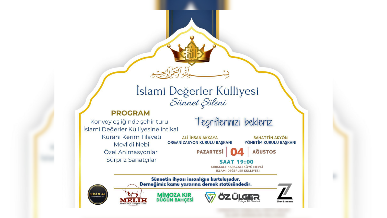 Kırıkkale'de büyük sünnet şöleni! "Her çocuk bir fidan"