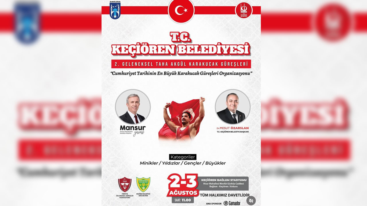 Keçiören’de tarihin en büyük ödüllü Karakucak Güreşleri başlıyor