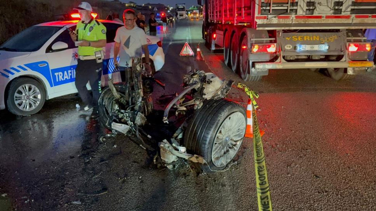 Gölbaşı'nda korkutan kaza! Otomobil takla attı!