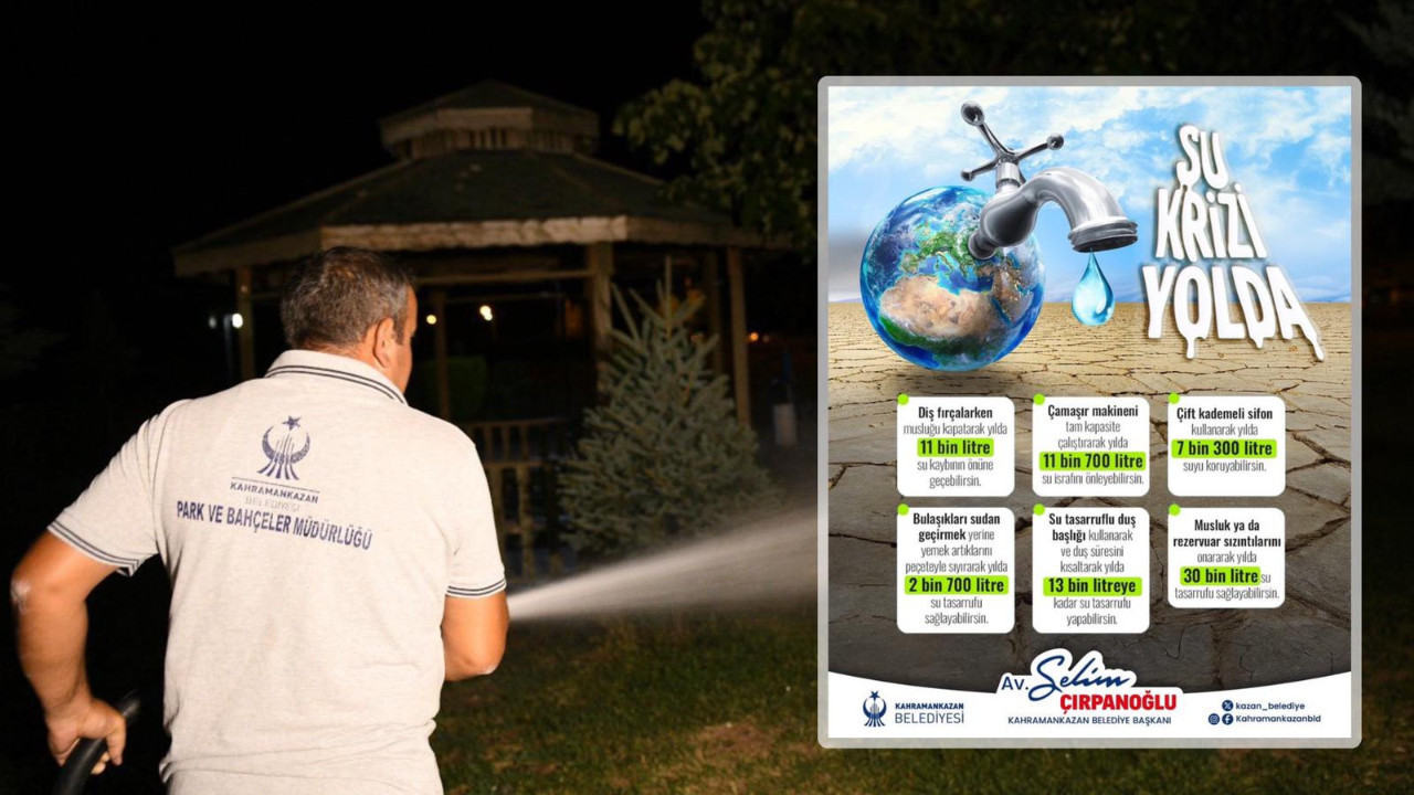 Kahramankazan Belediyesinden su tasarrufu konusunda önemli adım