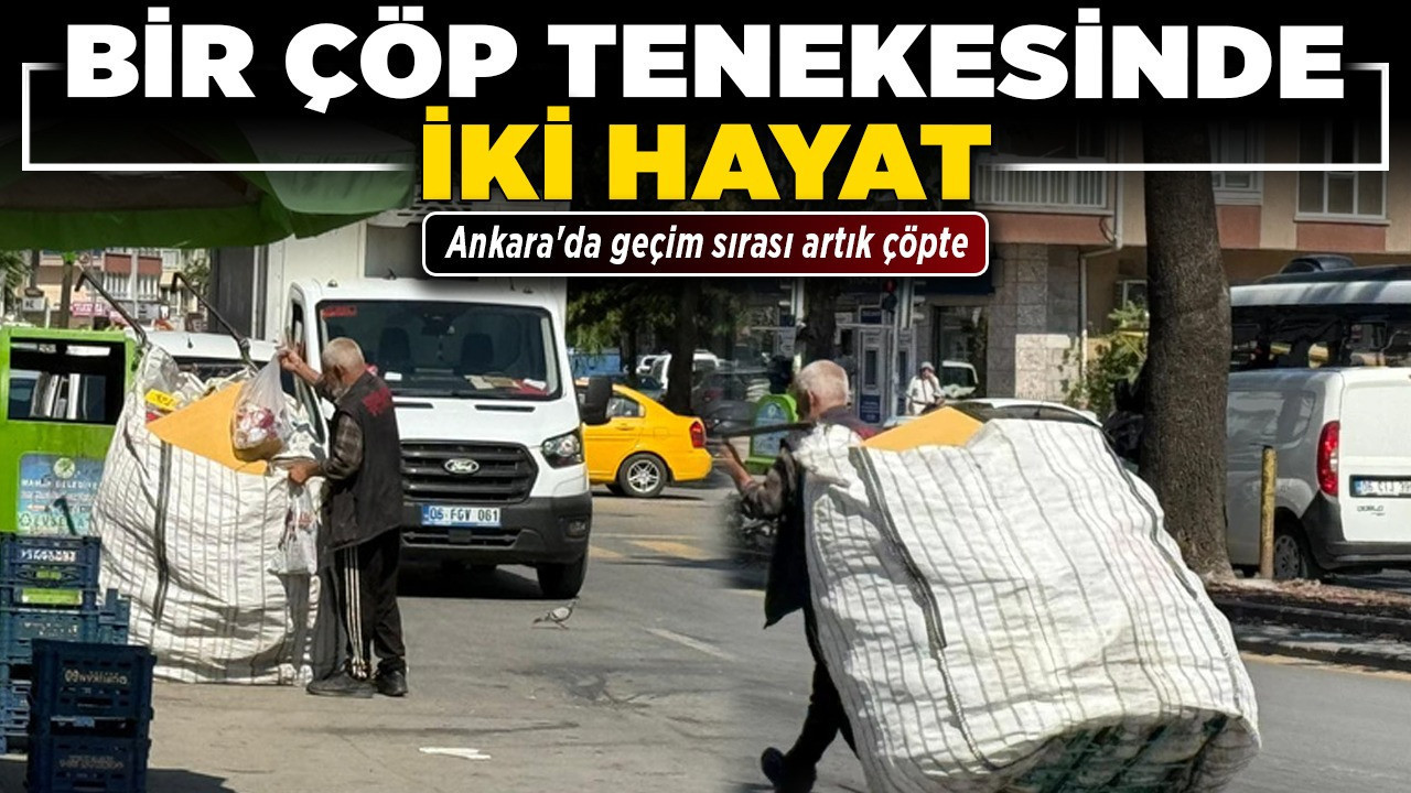 Bir çöp tenekesinde iki hayat! Ankara'da geçim sırası artık çöpte
