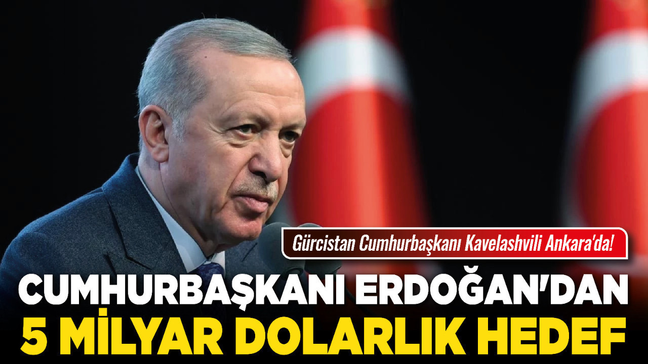 Gürcistan Cumhurbaşkanı Kavelashvili Ankara'da! Cumhurbaşkanı Erdoğan'dan 5 milyar dolarlık hedef!