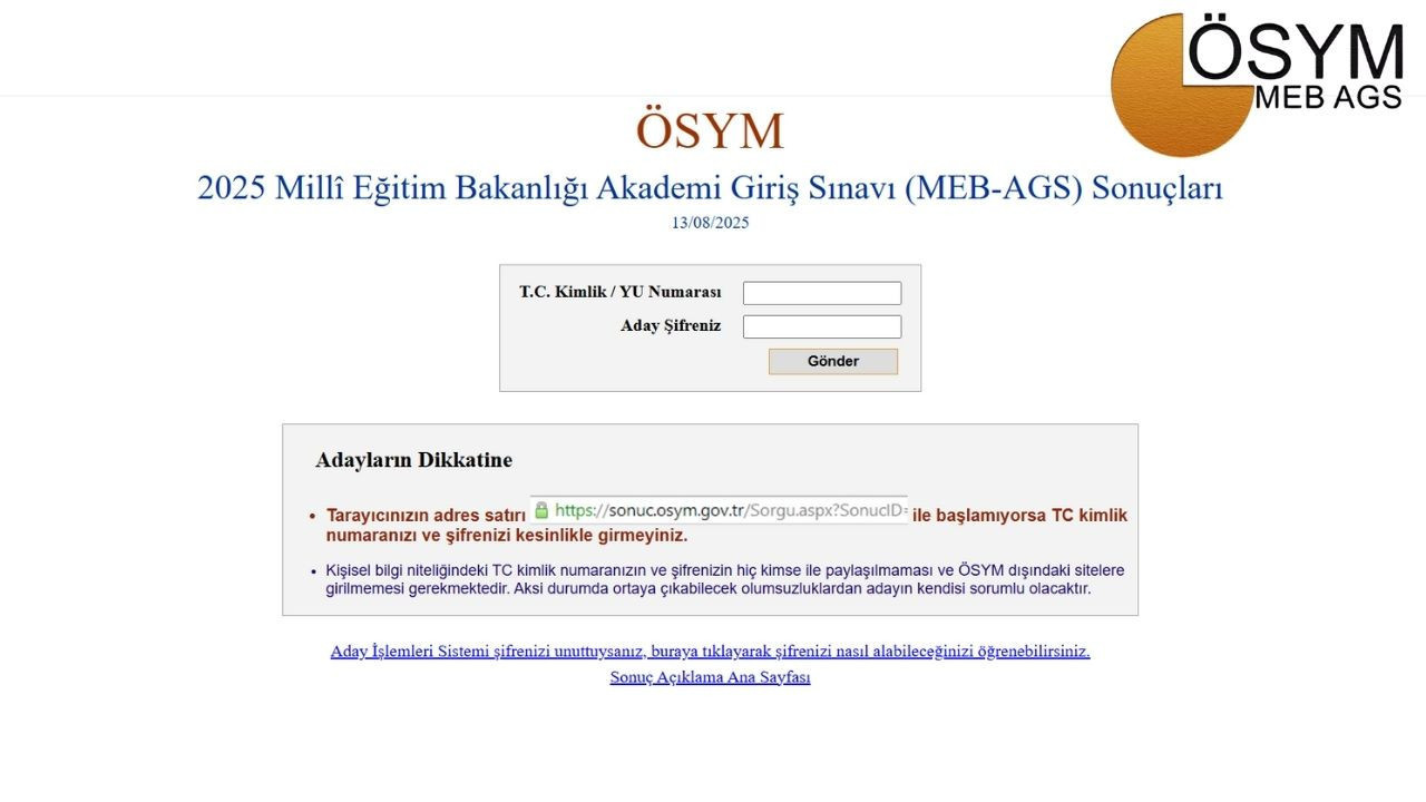 MEB Akademi Giriş Sınavı Sonuçları (AGS) açıklandı!