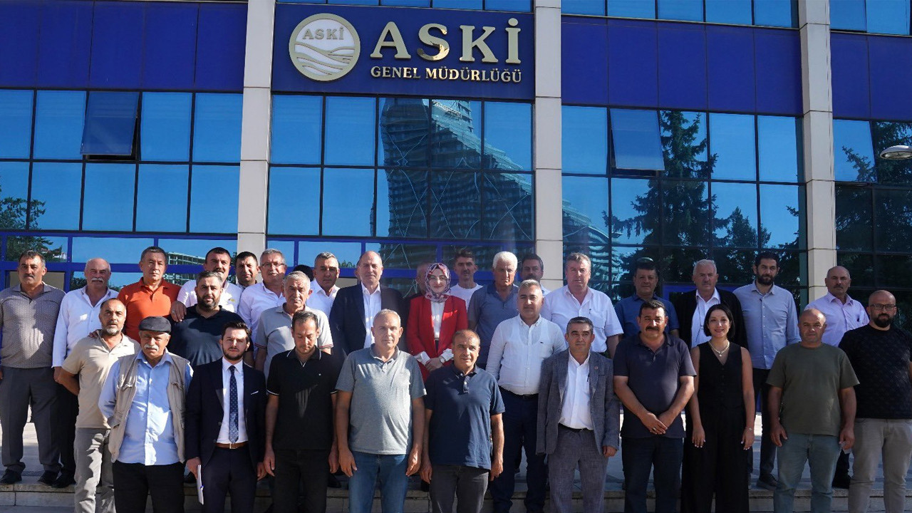 Beklenen görüşme gerçekleşti! Belediye Başkanı Ayık ve muhtarlar ASKİ Genel Müdürüyle buluştu!