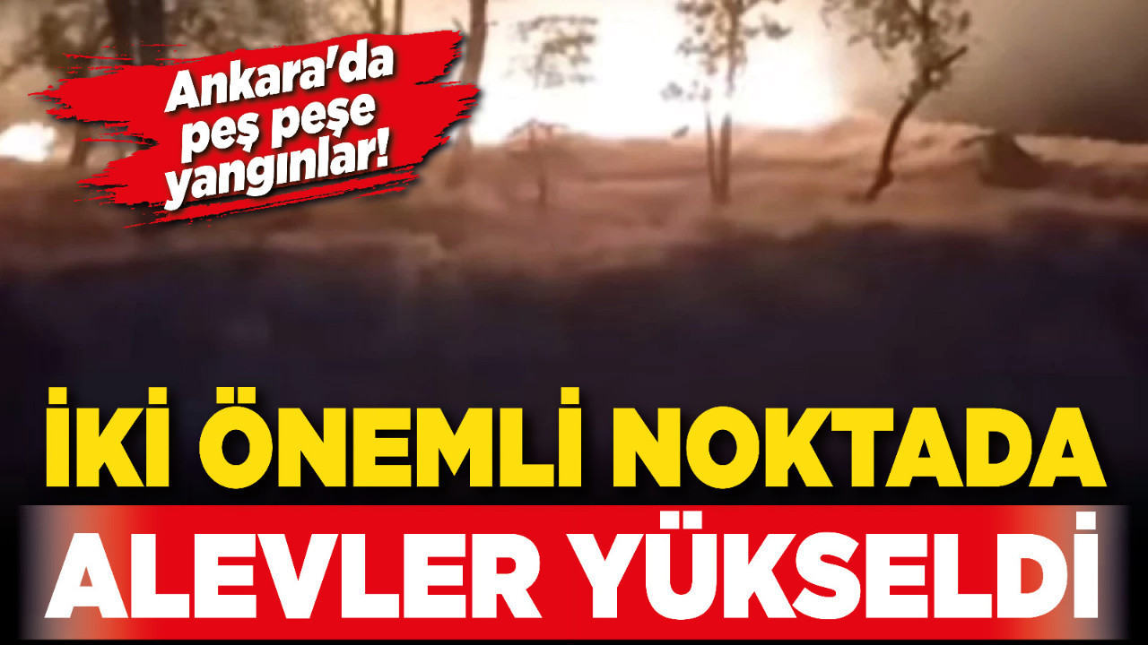 Ankara’da peş peşe yangınlar! İki önemli noktada alevler yükseldi